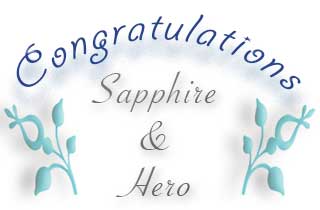 Congratulations Sapphire & Hero